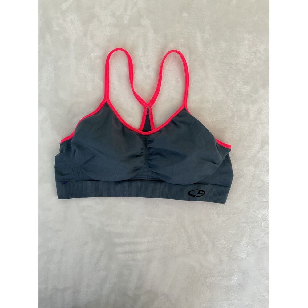 Champion C9 Girls Size Small M Sports Bra Gray Pink